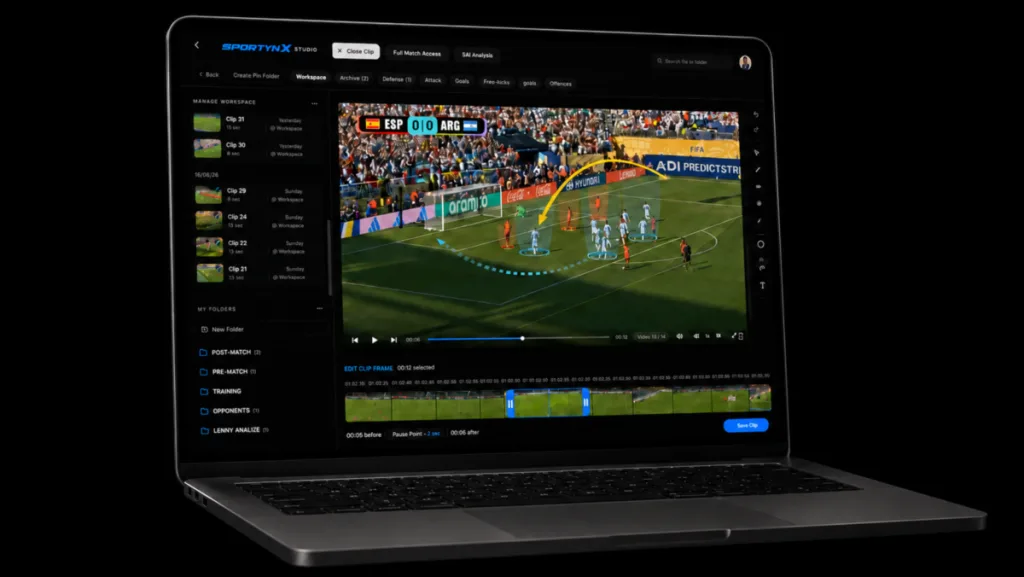 SportynX Studio sports video analysis software