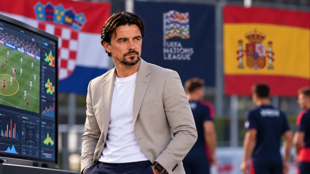 Ivan Ilečić analysing Croatia vs Spain in the UEFA Nations League